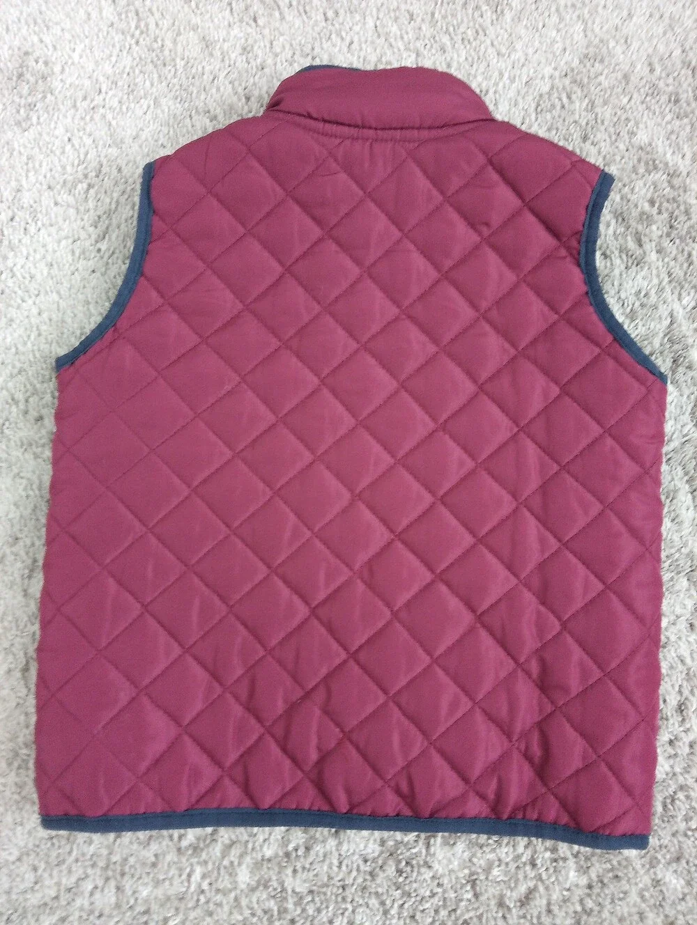 Toddler Boys Lee Quilted Burgundy Vest with Navy Jogger Pants and Shirt-Size 4T.
